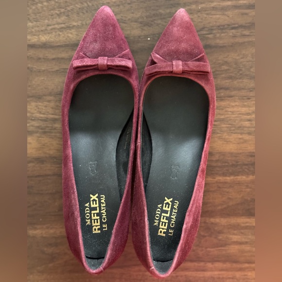Le chateau burgundy suede kitten heels - Picture 6 of 6